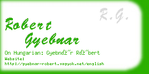 robert gyebnar business card